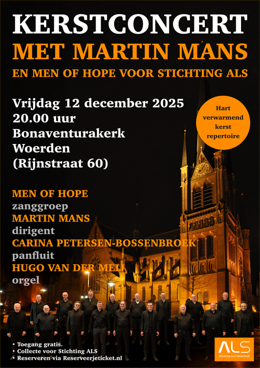 12 december 2025: Kerstconcert met Men of Hope en Carina Petersen - Bossenbroek in Woerden