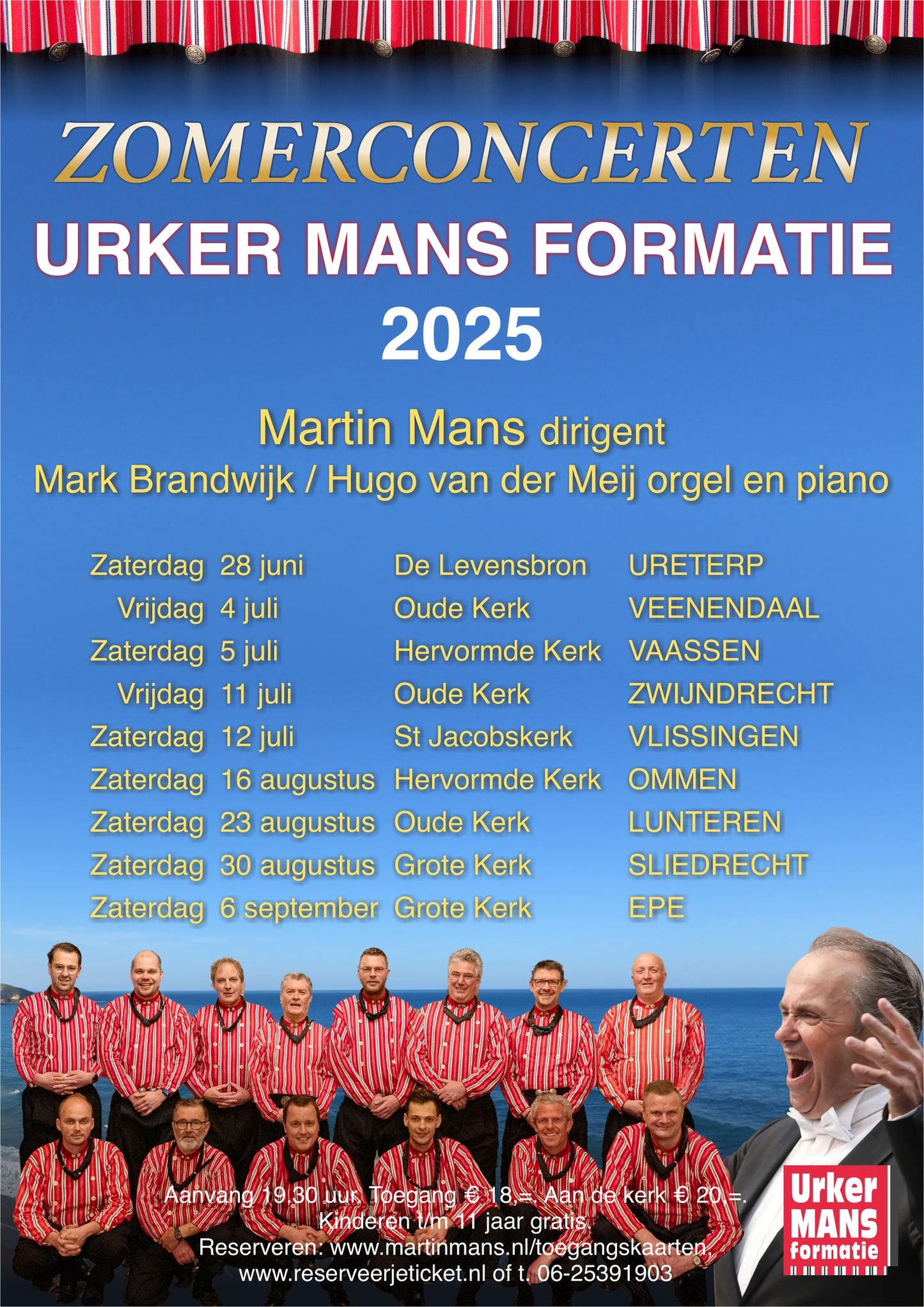 5 juli 2025: Zomertour Urker Mans Formatie - Vaassen