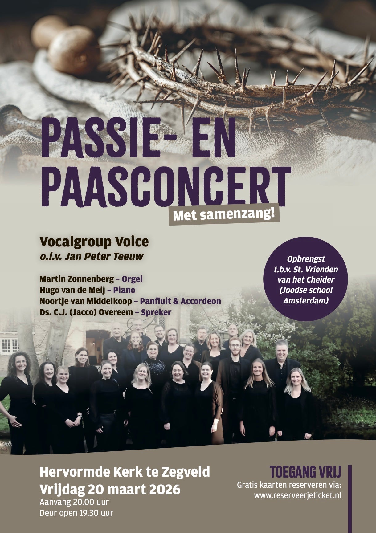 20 maart 2026: Passie en Paasconcert Vocalgroup Voice