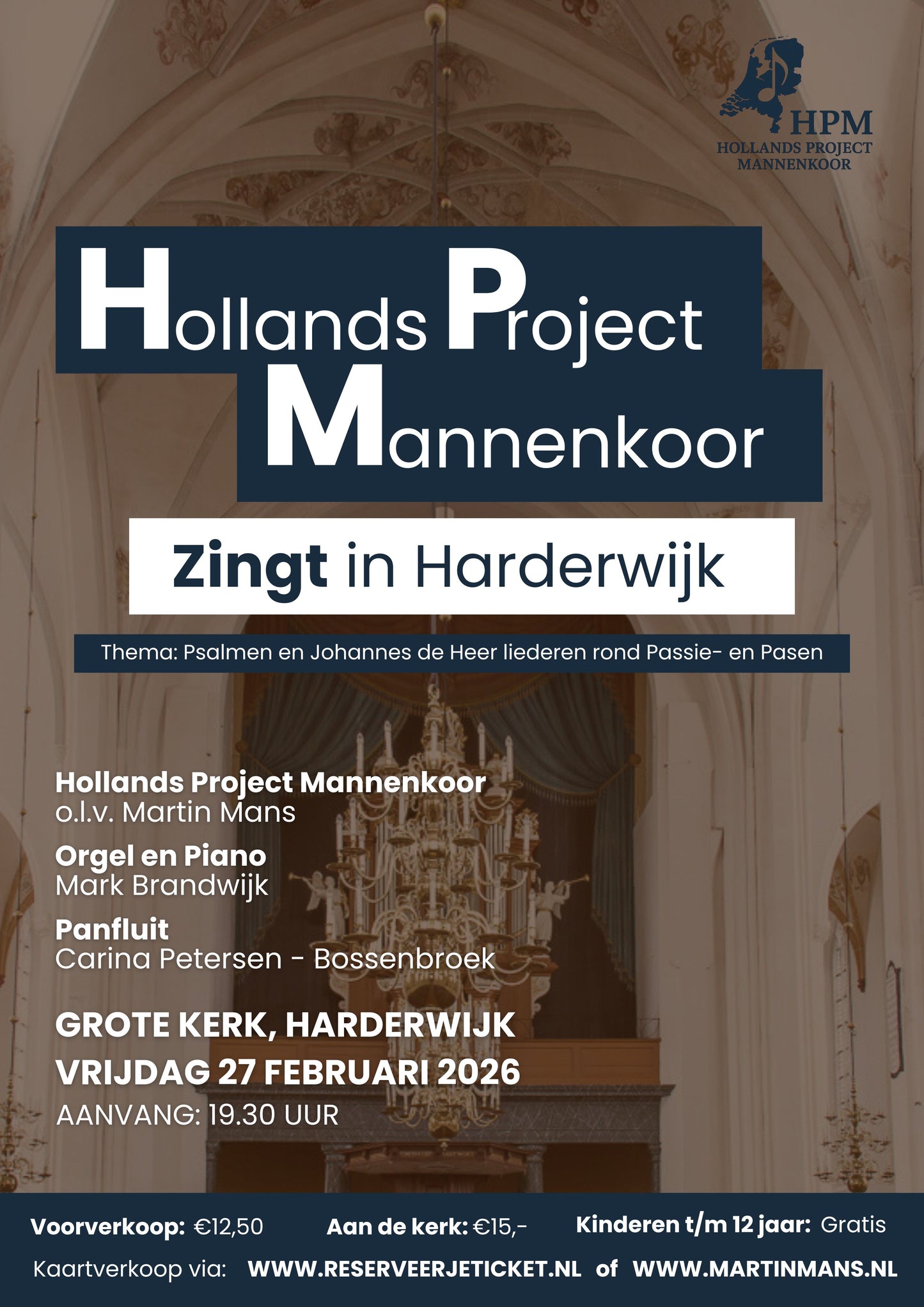 27 februari 2026: Hollands Project Mannenkoor in Harderwijk met Martin Mans en Mark Brandwijk
