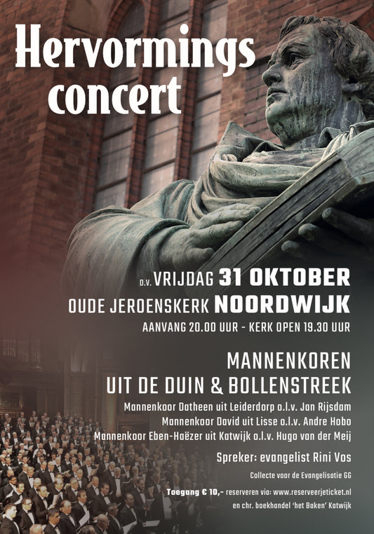 31 oktober 2025: Groot Hervormingsconcert te Noordwijk
