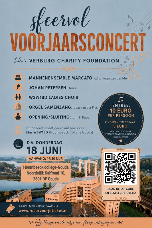 18 juni 2026: Voorjaarsconcert t.b.v. Verburg Charity Foundation