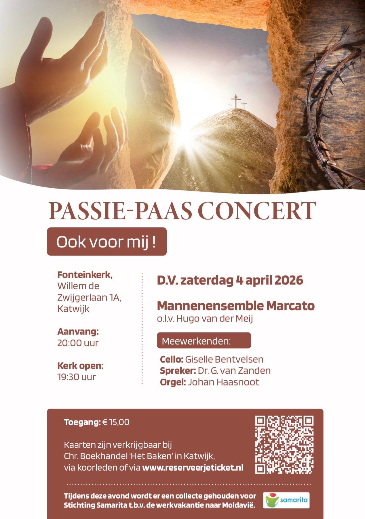 4 april 2026: Concert Mannenensemble Marcato ‘Ook voor mij’
