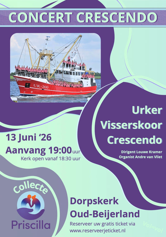 13 juni 2026: Concert Urker Mannenkoor Crescendo