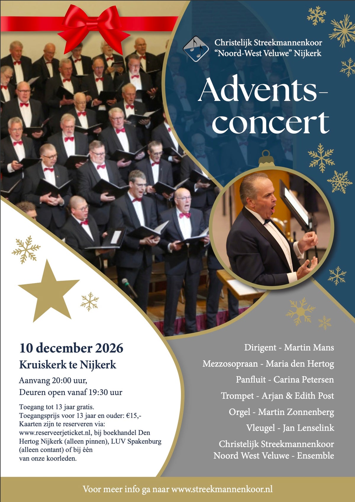 10 december 2026: Adventconcert Streekmannenkoor Nijkerk