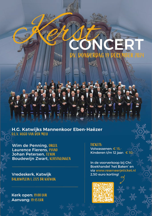 19 december 2024: Groots Kerstconcert in de Vredeskerk te Katwijk