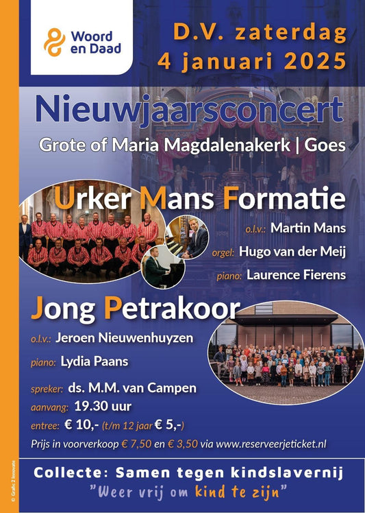 4 januari 2025: Nieuwjaarsconcert met de Urker Mans Formatie & Jong Petrakoor