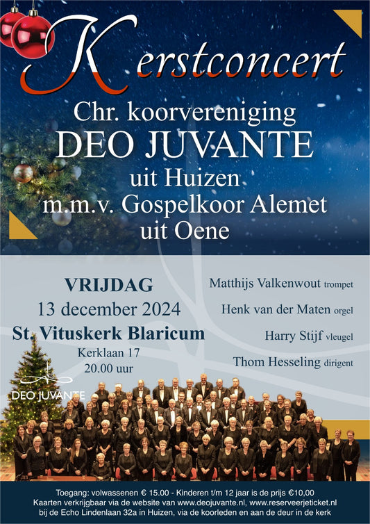 13 december 2024: Kerstconcert Chr. Koorvereniging Deo Juvante