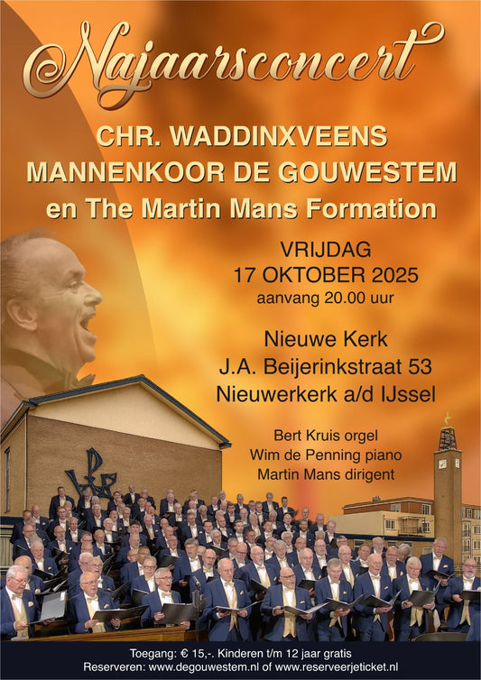 17 oktober 2025: Najaarsconcert De Gouwestem & The Martin Mans Formation